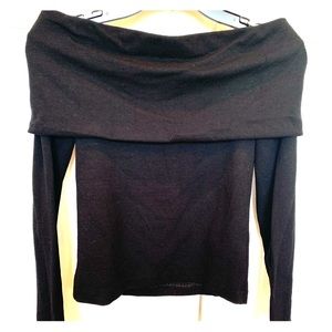 Club Monaco off the shoulder long sleeve top